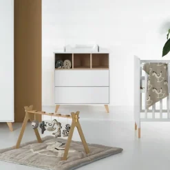 Quax Commode à langer 2 tiroirs Loft White