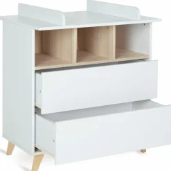 Quax Commode à langer 2 tiroirs Loft White