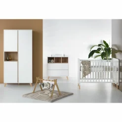 Quax Commode à langer 2 tiroirs Loft White