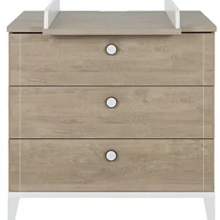 Galipette Commode à langer 3 tiroirs en chêne blond Marcel