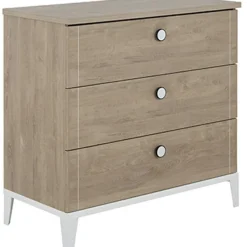 Galipette Commode à langer 3 tiroirs en chêne blond Marcel