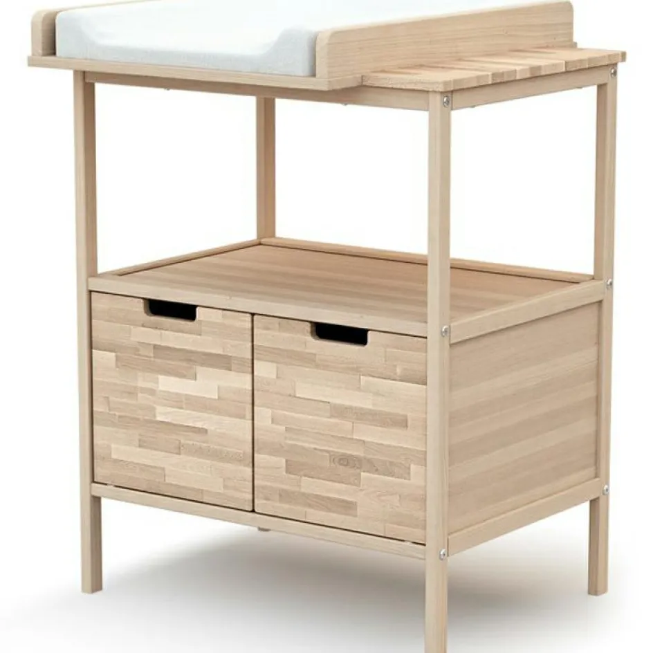 Discount AT4 Commode à langer en bois de hêtre brut Essentiel