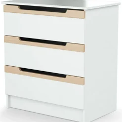 Commode à langer en bois de hêtre verni Carrousel blanc|AT4 Online