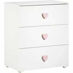 Discount Baby Price Commode à langer New Basic Boutons coeur rose