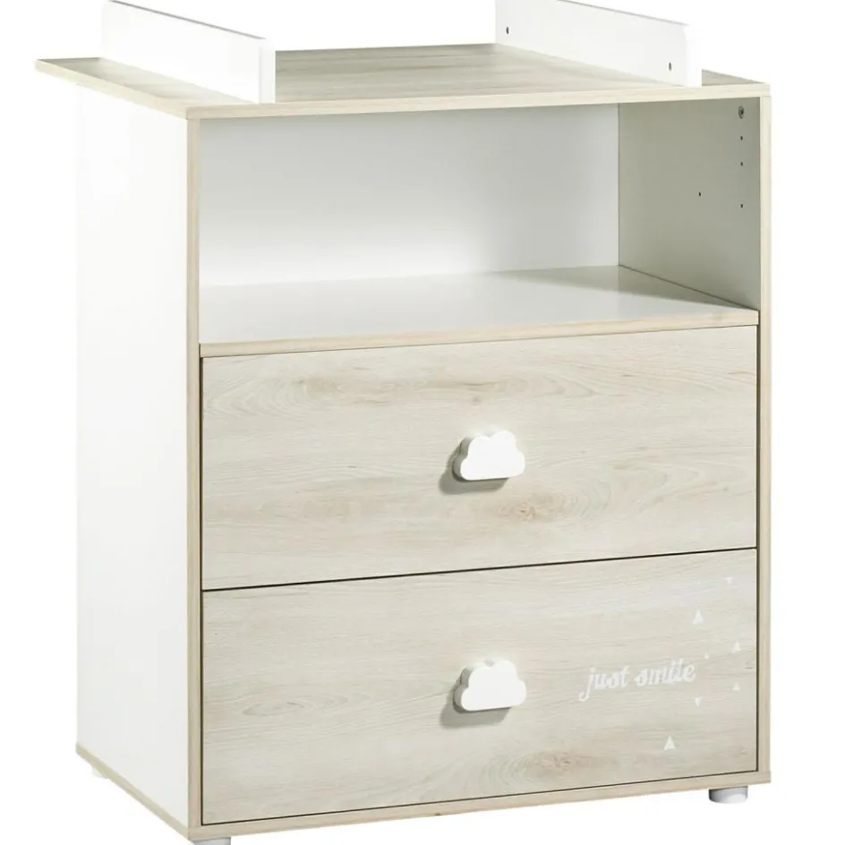 Commode à langer Smile hêtre cendré|Baby Price