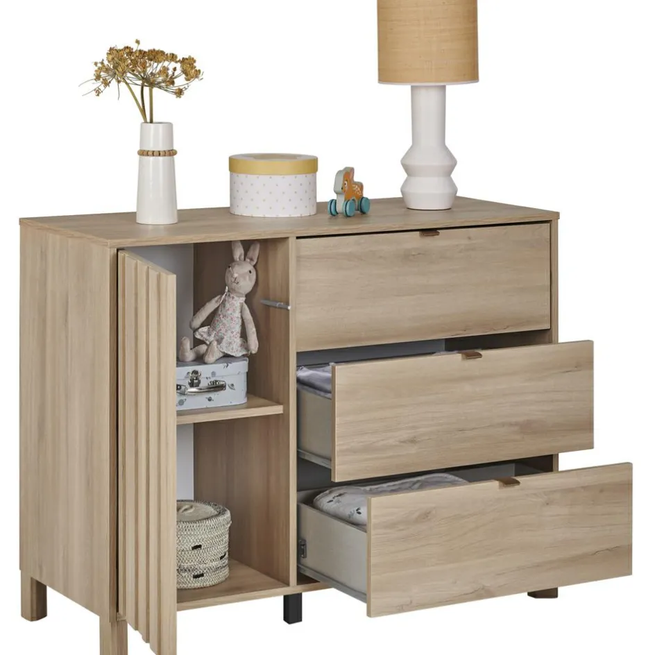 New Galipette Commode 1 porte 3 tiroirs Calypso