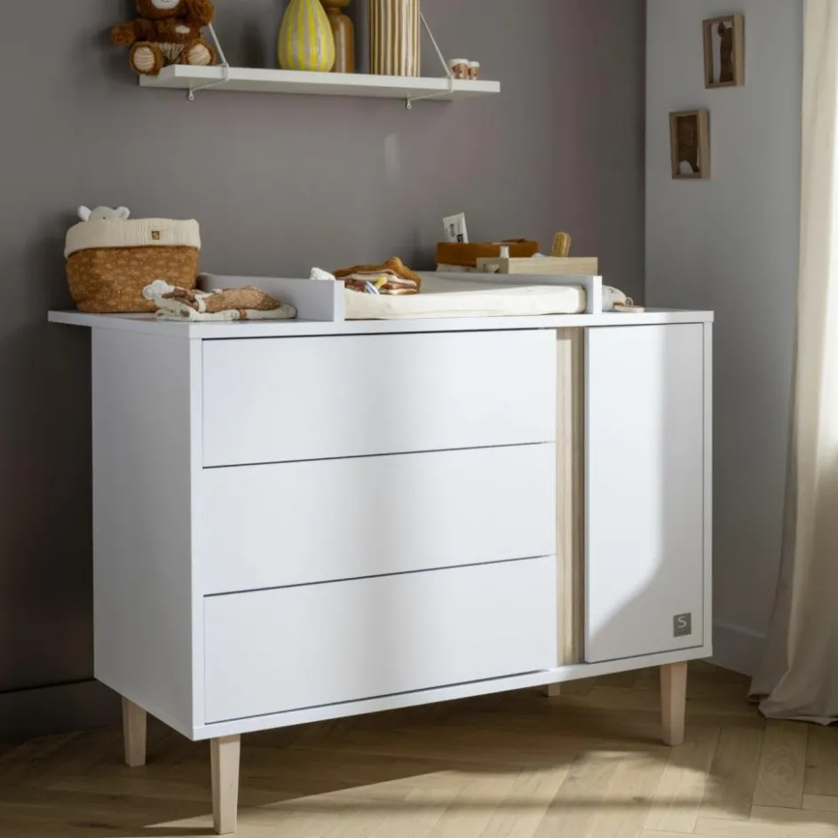 Commode 3 tiroirs et 1 porte Paloma|Sauthon mobilier New