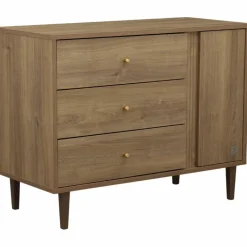 Commode 3 tiroirs et 1 porte Mokka|Sauthon mobilier Outlet