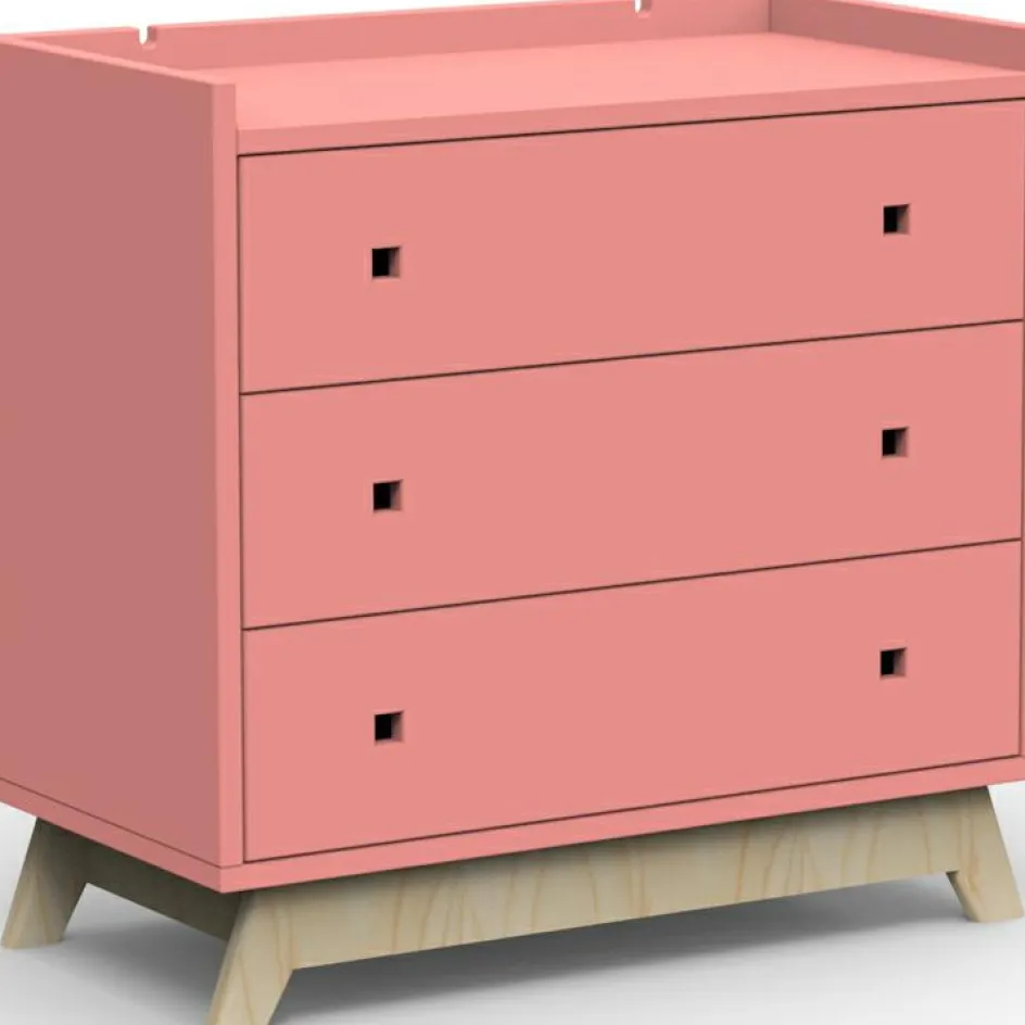 Discount Mathy by bols Commode 3 tiroirs Madavin avec pieds en bouleau (coloris au choix)