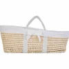 Couffin moïse naturel avec matelas et habillage jersey écru|Childhome Clearance