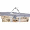 Couffin moïse naturel avec matelas et habillage jersey gris|Childhome Outlet