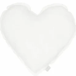 Coussin Coeur en lin Blanc (28 cm)|Cotton&Sweets Discount