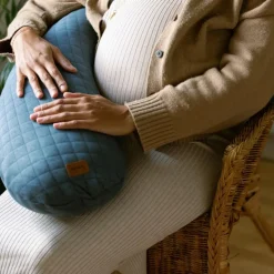 Outlet Béaba Coussin de grossesse Big Flopsy™ Fleur de coton gris mineral