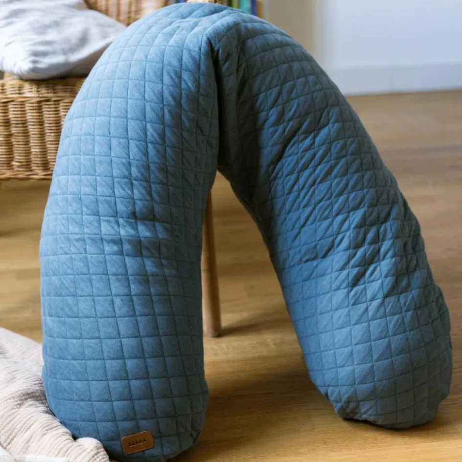 Outlet Béaba Coussin de grossesse Big Flopsy™ Fleur de coton gris mineral