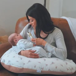 Coussin de grossesse Multirelax éponge microfibre rose pêche|Tinéo Hot