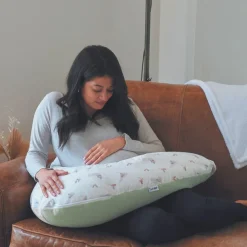 Coussin de grossesse éponge microfibre vert sauge|Tinéo Sale