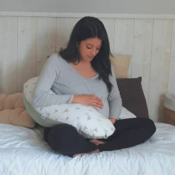 Coussin de grossesse éponge microfibre vert sauge|Tinéo Sale