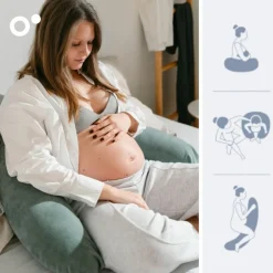 Coussin de maternité Buddy Corduroy Green|Doomoo Clearance