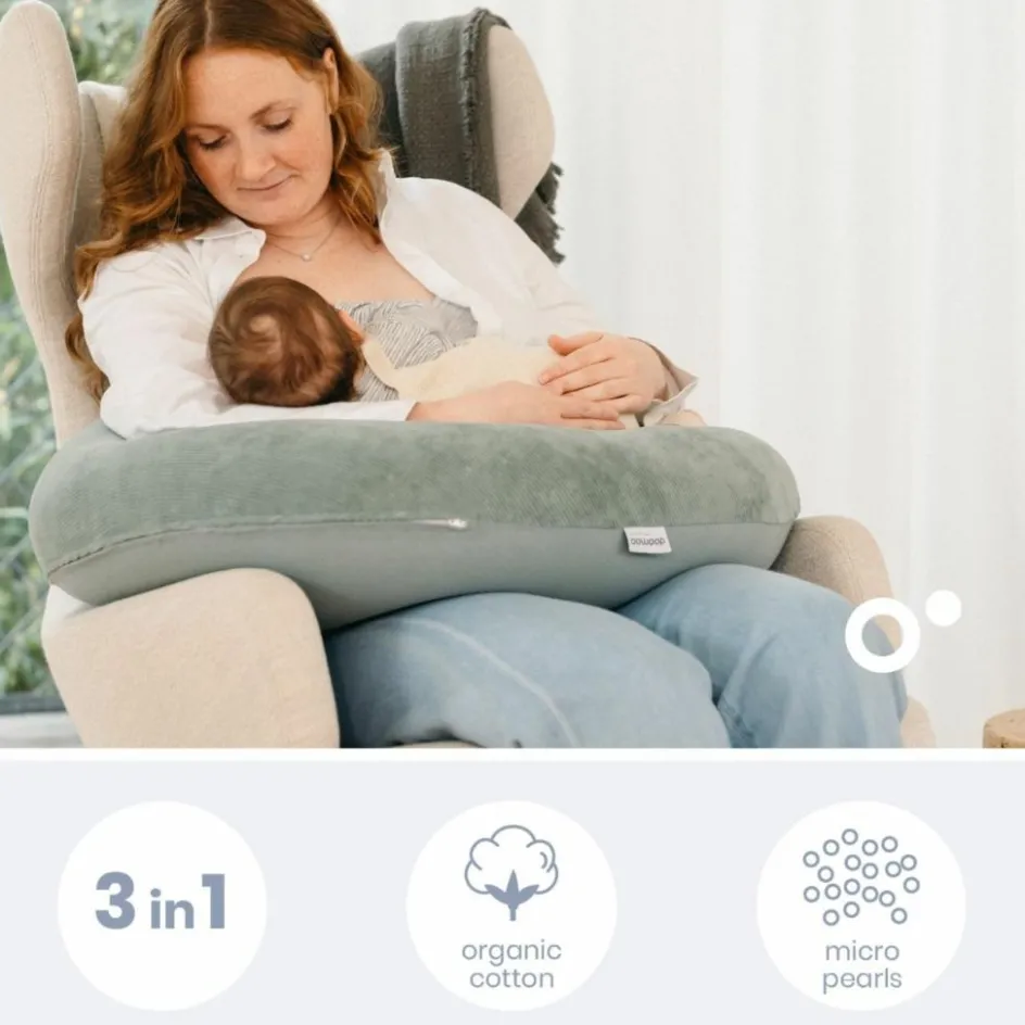 Coussin de maternité Buddy Corduroy Green|Doomoo Clearance