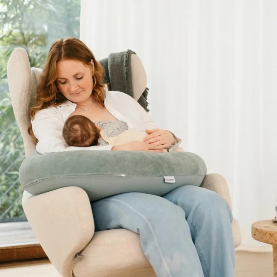 Coussin de maternité Buddy Corduroy Green|Doomoo Clearance