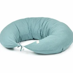 Sale Nobodinoz Coussin de maternité Stories Édition limitée Teal cream grid