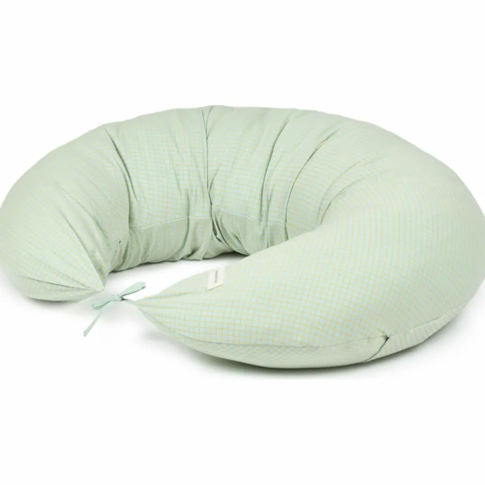 Coussin de maternité Stories Édition limitée Green lemon grid|Nobodinoz Discount