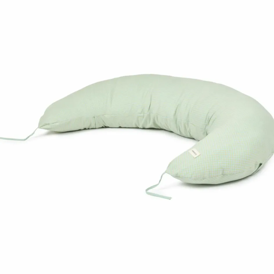 Coussin de maternité Stories Édition limitée Green lemon grid|Nobodinoz Discount