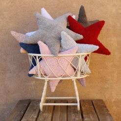 Lorena Canals Coussin étoile rose (50 x 50 cm)
