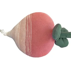 Sale Lorena Canals Coussin tricoté en coton Ramona le radis x Oli & Carol (30 x 30 cm)