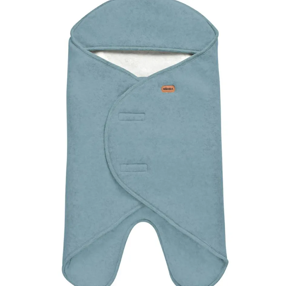 Couverture Babynomade double polaire bleu baltique et blanc (0-6 mois)|Béaba Sale