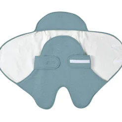 Couverture Babynomade double polaire bleu baltique et blanc (0-6 mois)|Béaba Sale