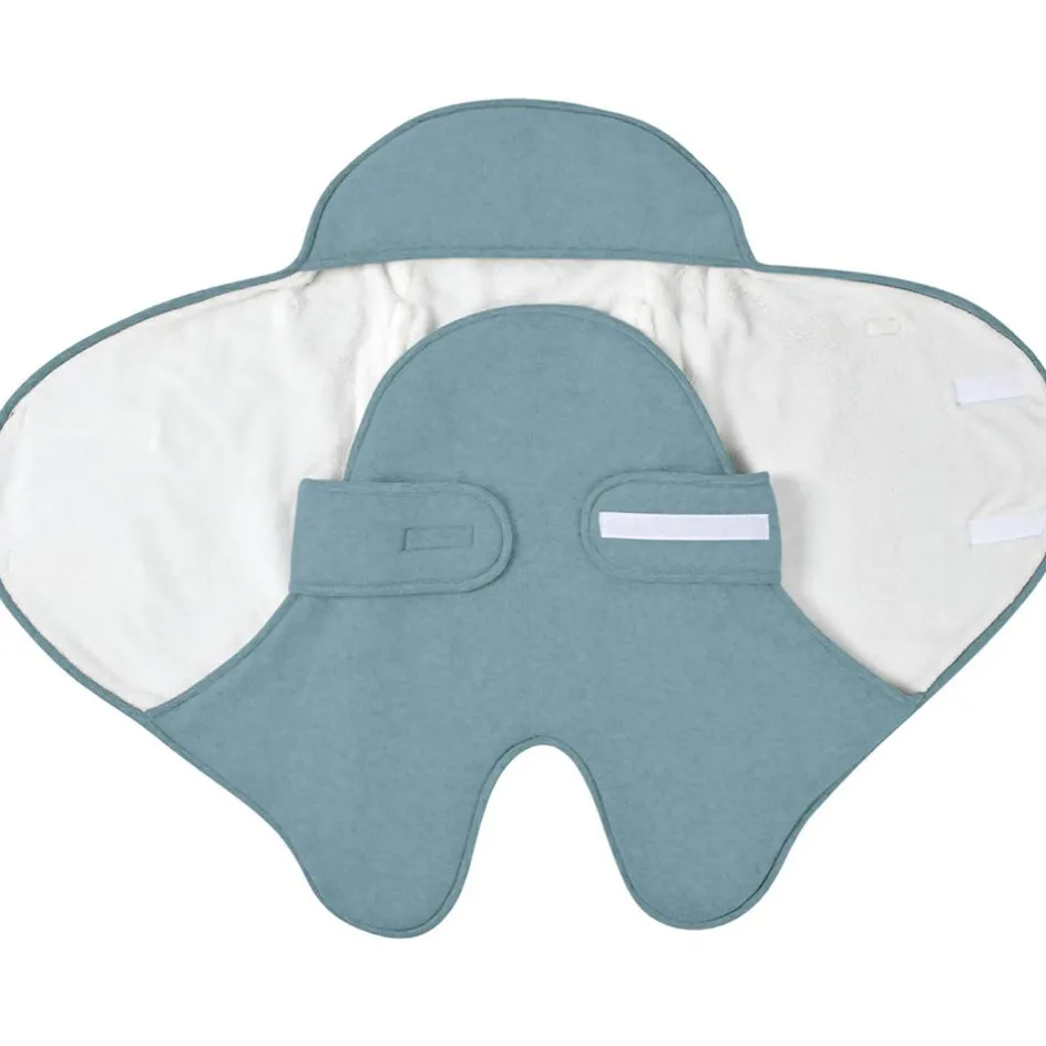 Couverture Babynomade double polaire bleu baltique et blanc (0-6 mois)|Béaba Sale