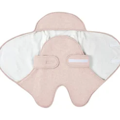 Couverture Babynomade double polaire rose poudré et blanc (0-6 mois)|Béaba New