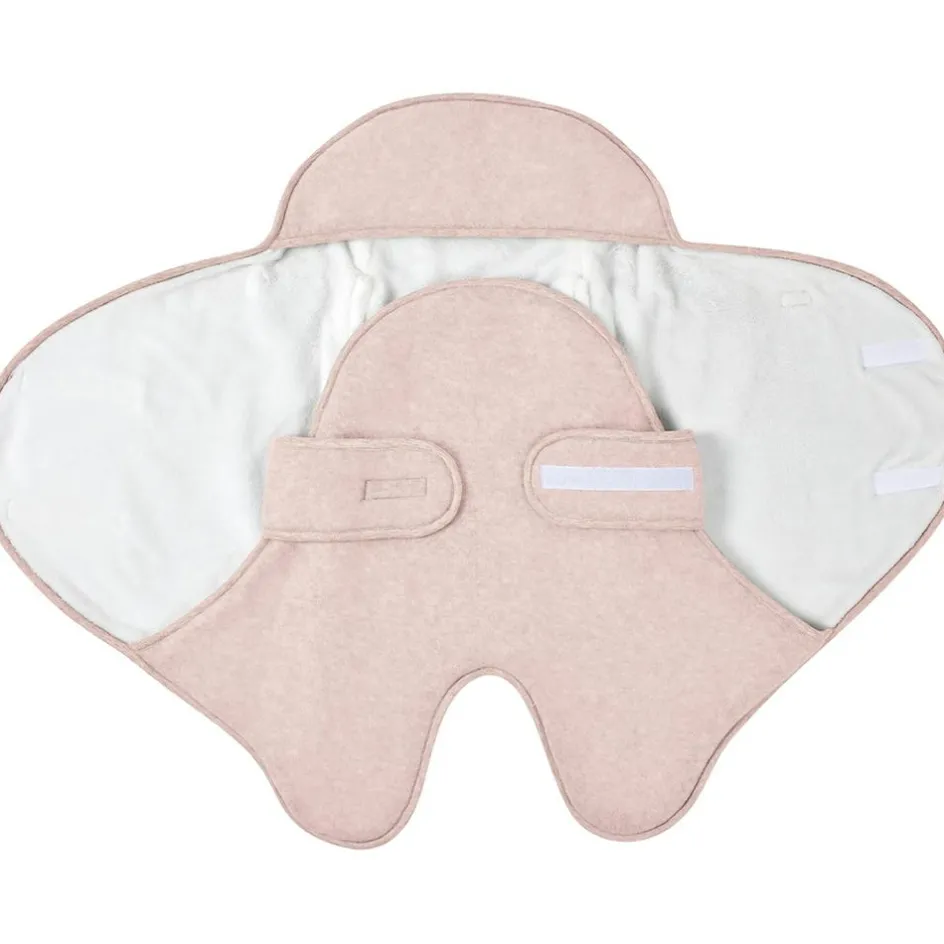 Couverture Babynomade double polaire rose poudré et blanc (0-6 mois)|Béaba New