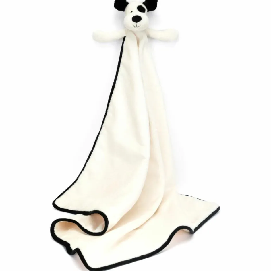 Couverture bébé Bashful Chien noir et crème (70 cm)|Jellycat Online