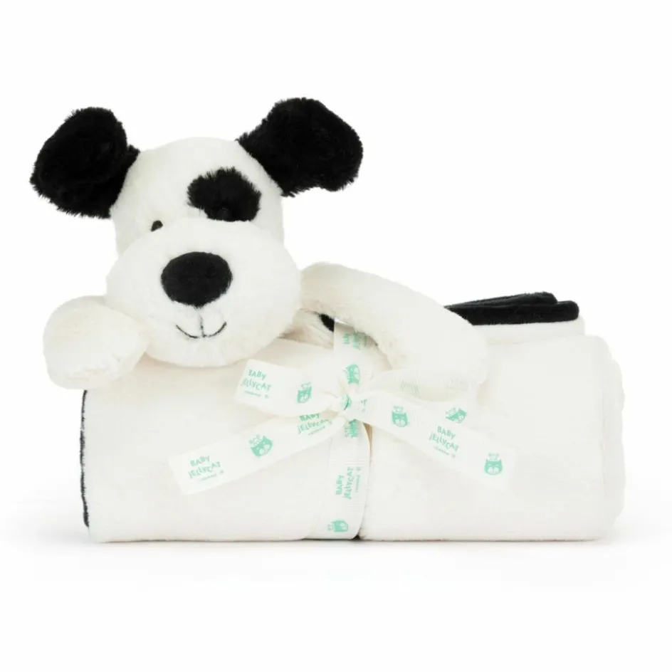 Couverture bébé Bashful Chien noir et crème (70 cm)|Jellycat Online