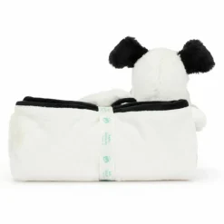 Couverture bébé Bashful Chien noir et crème (70 cm)|Jellycat Online