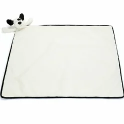 Couverture bébé Bashful Chien noir et crème (70 cm)|Jellycat Online