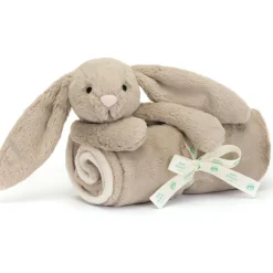 Outlet Jellycat Couverture bébé Bashful Lapin beige (70 cm)