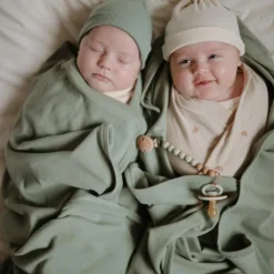 Couverture bébé côtelée Roman Green (90 x 90 cm)|Mushie Clearance