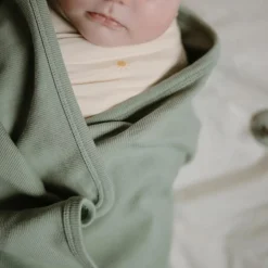 Couverture bébé côtelée Roman Green (90 x 90 cm)|Mushie Clearance