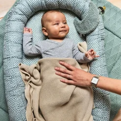 Couverture bébé en coton Basic knit nougat (75 x 100 cm)|Jollein Clearance