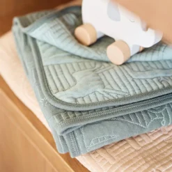 Couverture en coton Jungle Jambo Ash Green-Laurel (75 x 100 cm)|Jollein New