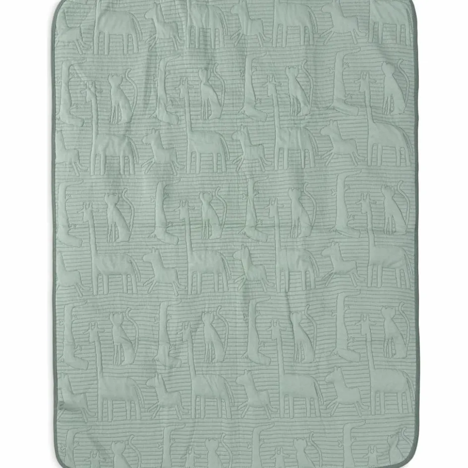 Couverture en coton Jungle Jambo Ash Green-Laurel (75 x 100 cm)|Jollein New