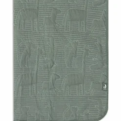 Couverture en coton Jungle Jambo Ash Green-Laurel (75 x 100 cm)|Jollein New