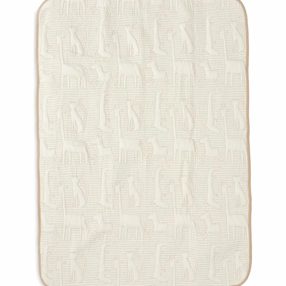 Couverture en coton Jungle Jambo Biscuit-Oatmeal (75 x 100 cm)|Jollein Best