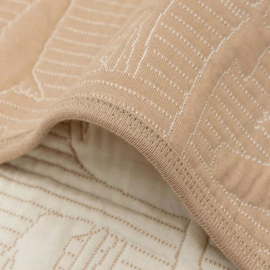 Couverture en coton Jungle Jambo Biscuit-Oatmeal (75 x 100 cm)|Jollein Best