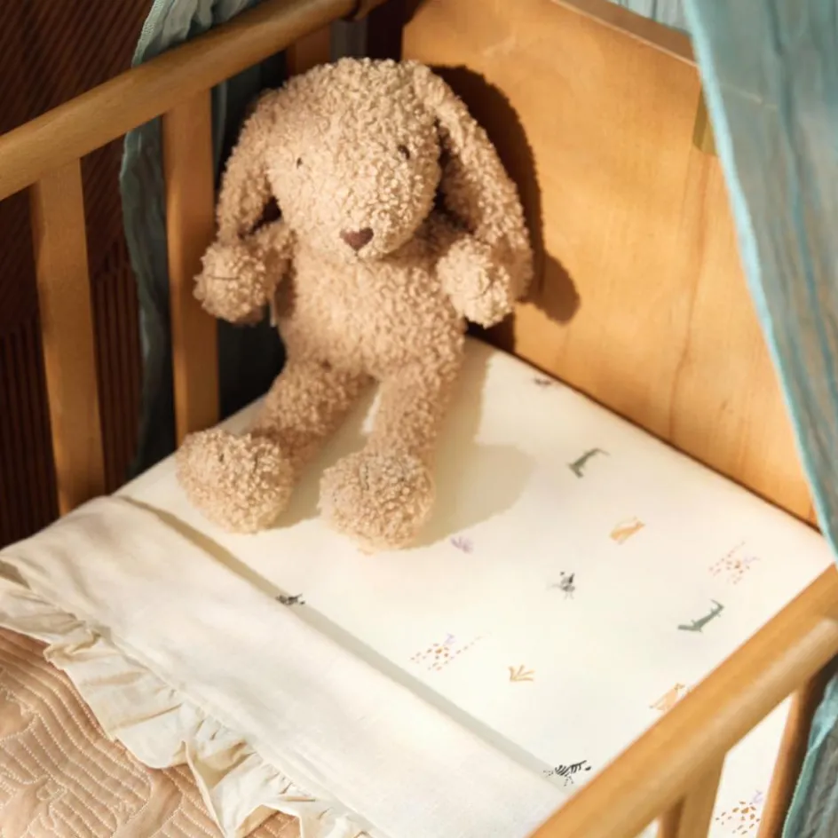 Couverture en coton Jungle Jambo Biscuit-Oatmeal (75 x 100 cm)|Jollein Best