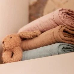 Clearance Jollein Couverture en gaze de coton Jacquard Wild Rose (75 x 100 cm)