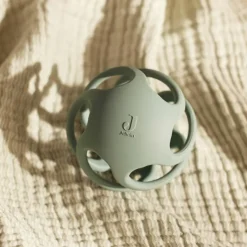 Couverture en gaze de coton Fringe Stripe Sea Green (120 x 120 cm)|Jollein Online